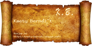Kmety Bernát névjegykártya